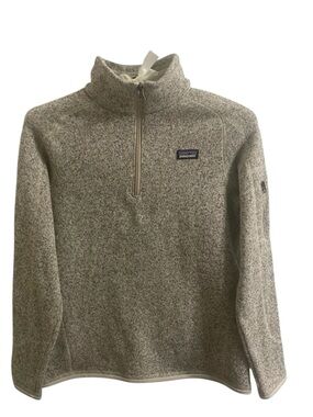 Patagonia Neutral Beige/Grey Quarter-Zip Fleece. Girls XL (14)